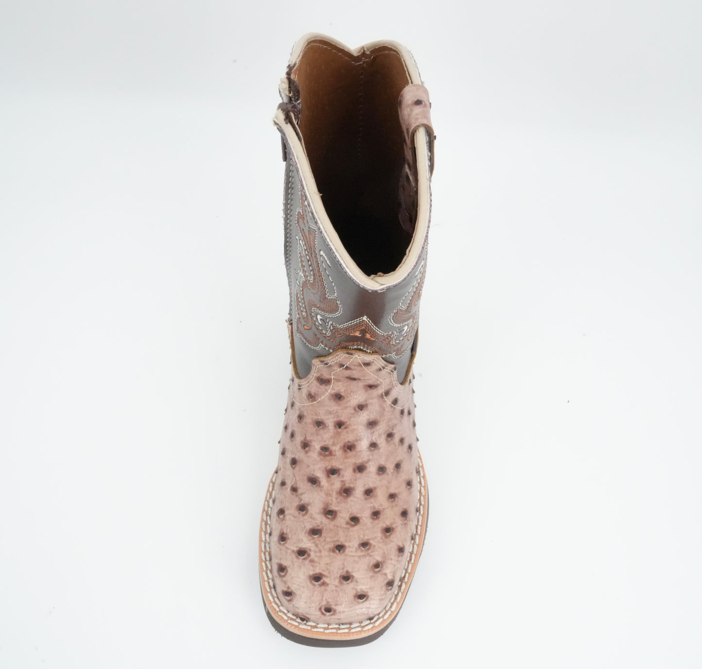 Chaparral Kid’s Ostrich Print Square Toe Orix Boot