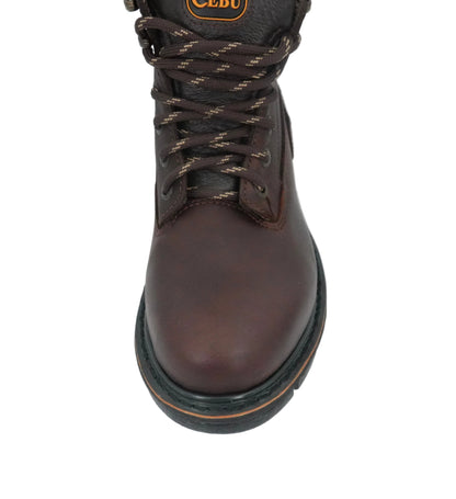 Cebu Men's Borce Max Round Toe Work Boot - Brown