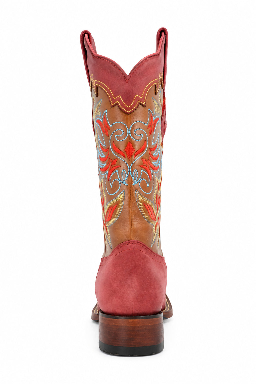 Los Altos Women's Boots Multi Color Stitch Work Boot - Red