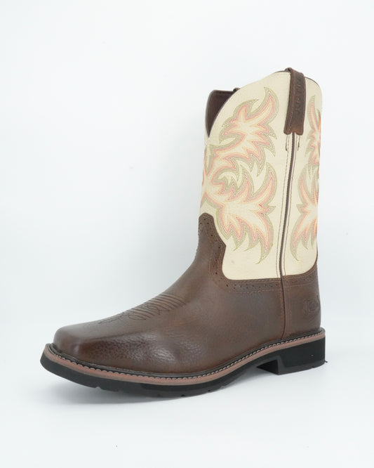 Justin Men's Driller Square Toe Brown Boot