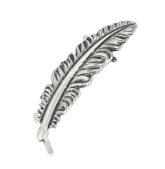 Rustic Silver Metal Feather