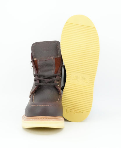 Establo Men's Moc Toe Lace Up Work Boot - Shedron
