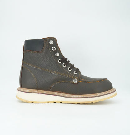 Hooch Men's 6" Steel Toe Work Boot - Chocolate