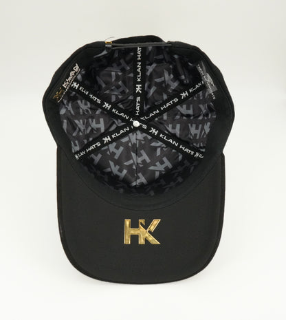 Kevin Hats LA Small Gold Cross Blings Black Cap