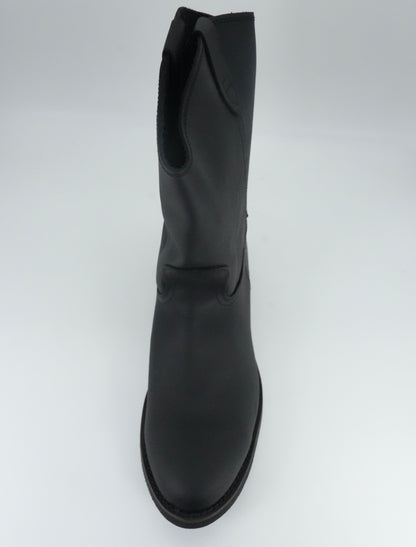 Establo Men's Grasso Pull Up Round Toe Work Boot - Black