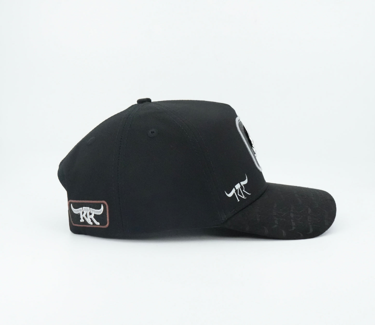 The King Ranch Crocodile Patch Cap - Black
