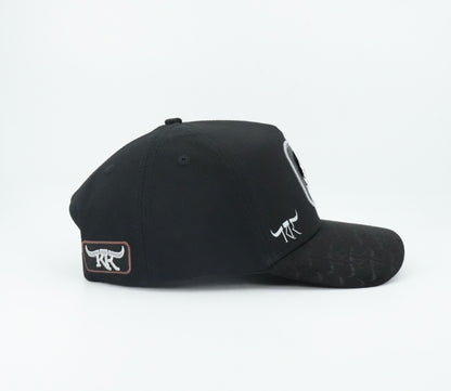 The King Ranch Crocodile Patch Cap - Black