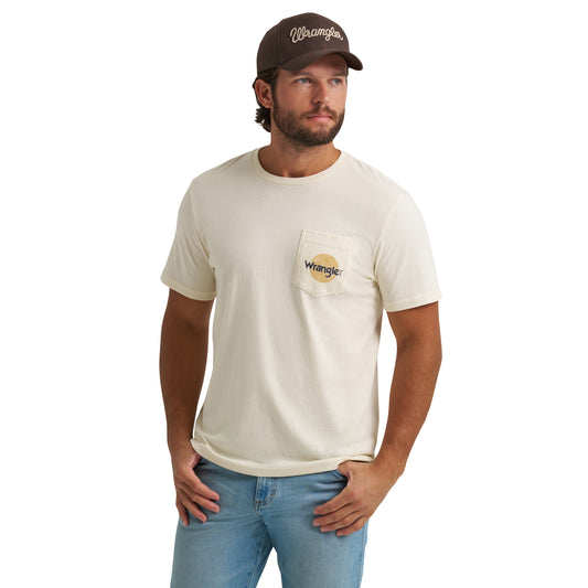 Wrangler Men's Tougher Than Nails Back Graphic T-Shirt - Antique White