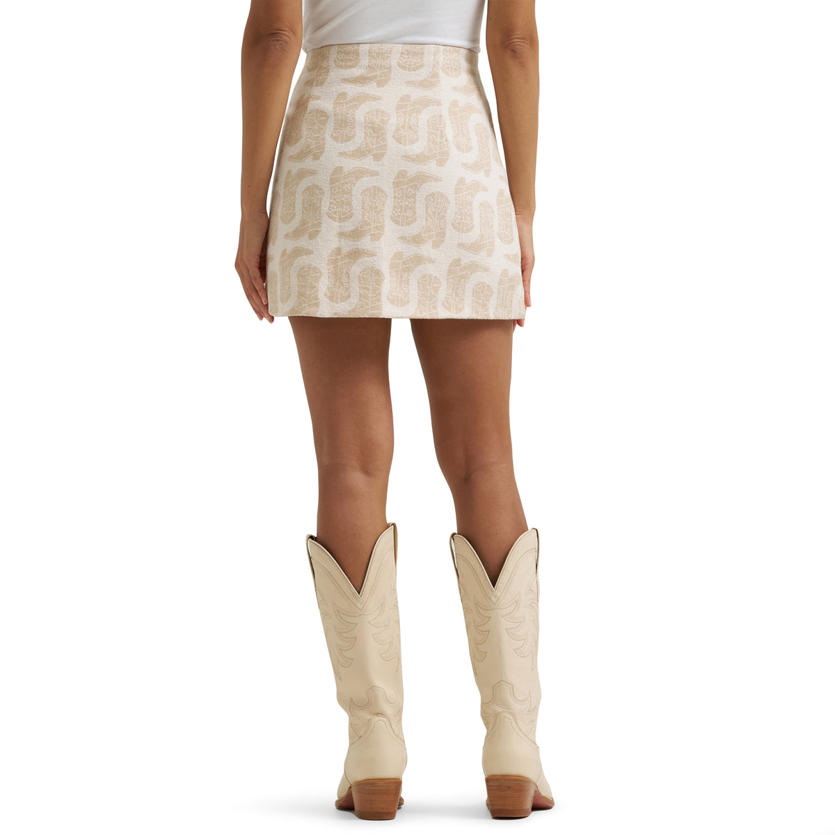 Wrangler Women’s Jacquard Wrap Mini Skirt - Beige