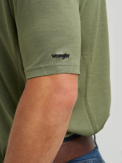 Wrangler Men's Performance Green Classic Fit Polo Shirt