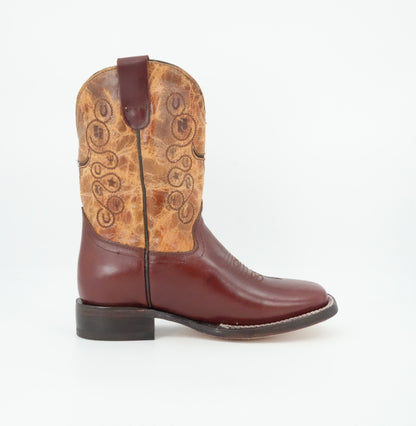 A&A Little Kid's Pull Up Shedron Western Print Boot