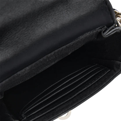 Cuadra Women's Studded Black Genuine Stingray Leather Cell Phone Bag