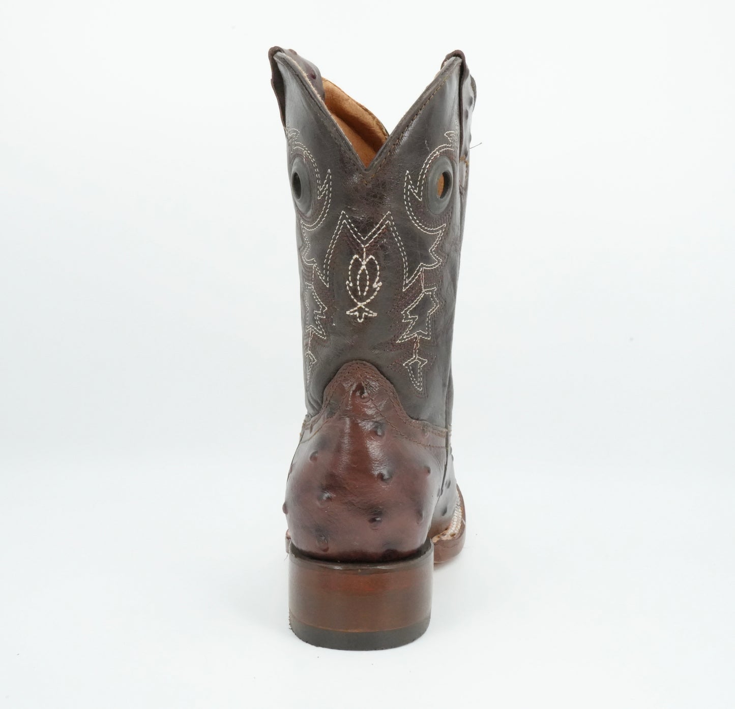 A&A Little Kid's Brown Ostrich Print Boot