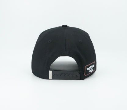 The King Ranch Crocodile Patch Cap - Black