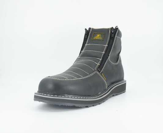 Diego's Boots Men’s Short Round Toe Work Boot - Black