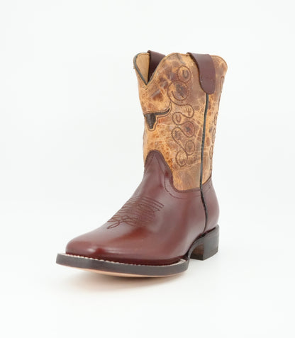 A&A Little Kid's Pull Up Shedron Western Print Boot