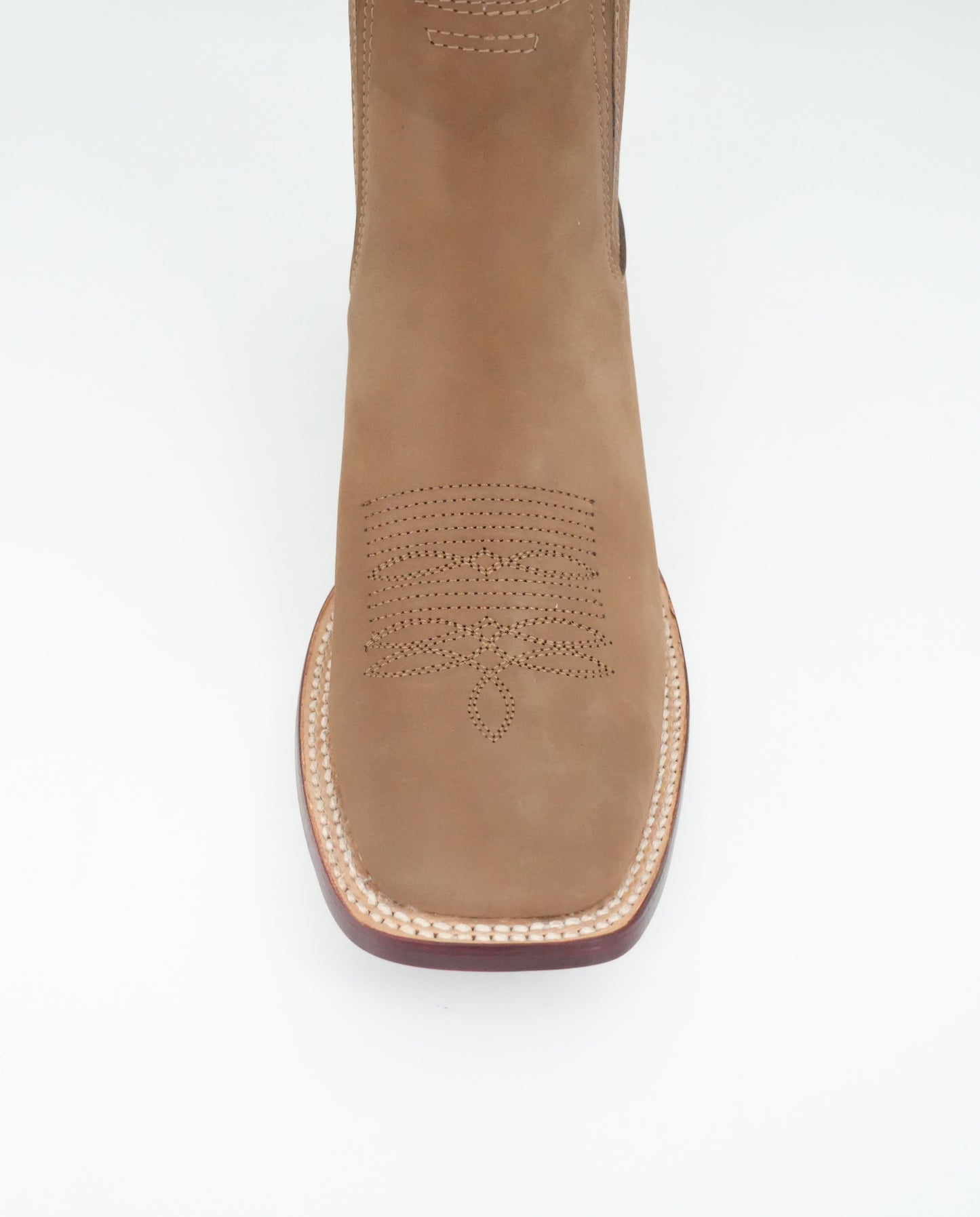 Wild West Men's Short Boot Wide Toe Nubuck - Taupe