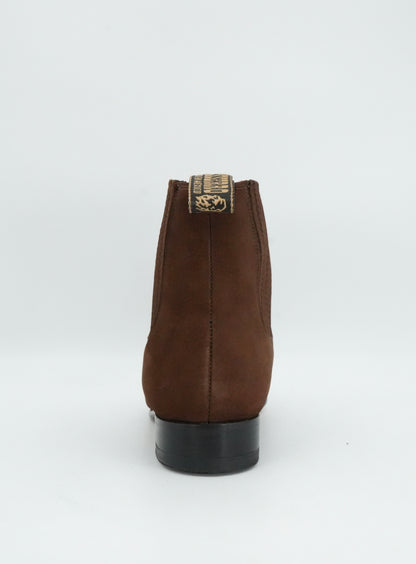 Besserro Kid's Nobuck Charro Short Boot - Chocolate