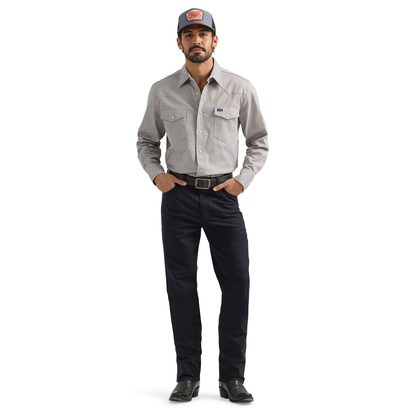 Vaqueros de corte slim con corte estilo vaquero y piedra áspera de Wrangler