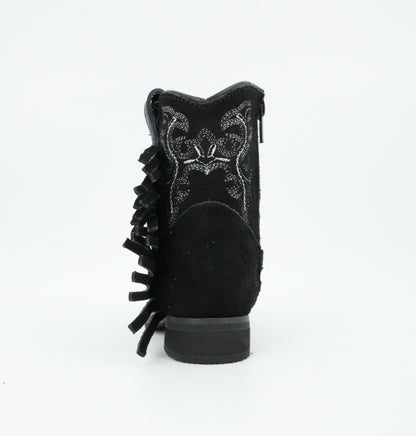 Chaparral Infant/Toddler Suede Fringe Black Boot