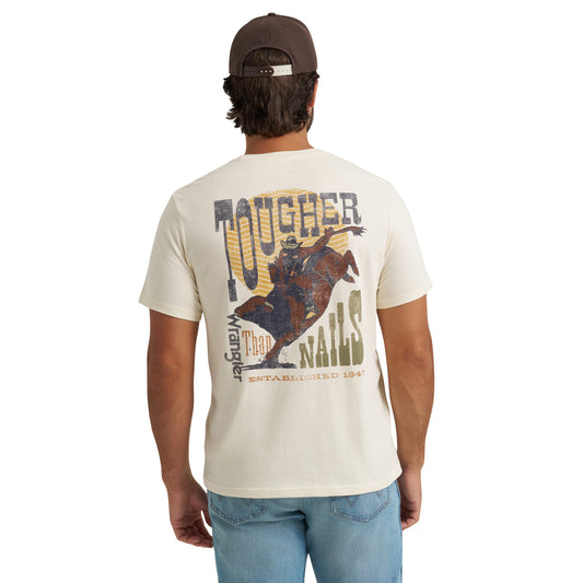 Wrangler Men's Tougher Than Nails Back Graphic T-Shirt - Antique White