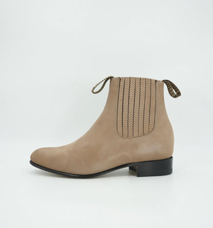 Besserro Kid's Nobuck Charro Short Boot - Avellana
