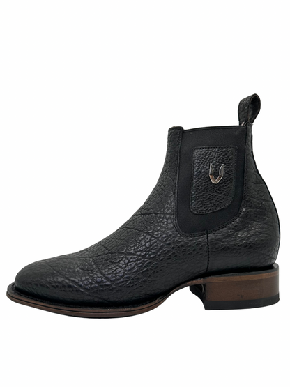 Vestigium Men’s Bison Black Square Toe Short Boot