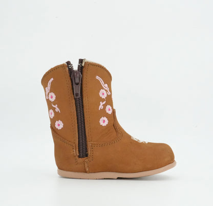 Hooch Infant / Toddler Flowers Cinnamon Boot