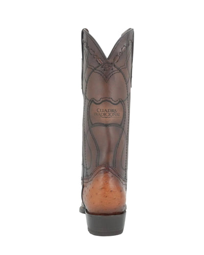 Cuadra Men's Genuine Ostrich Snip Toe Boot - Brown Honey