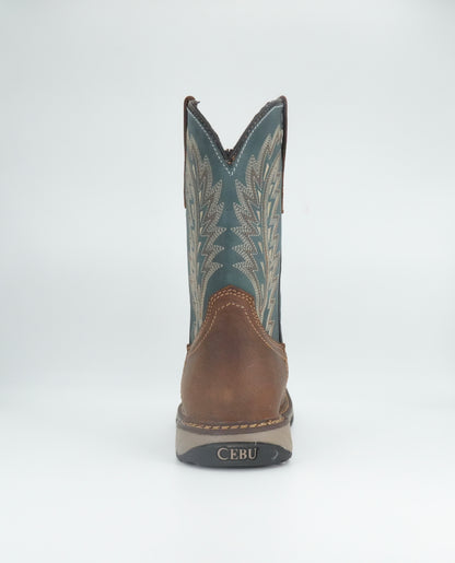 Cebu Men's Tundra Square Toe Work Boot - Roble Tan