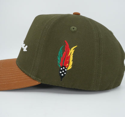 45 Zacatecas Cursive Trucker Cap Olive-Brown