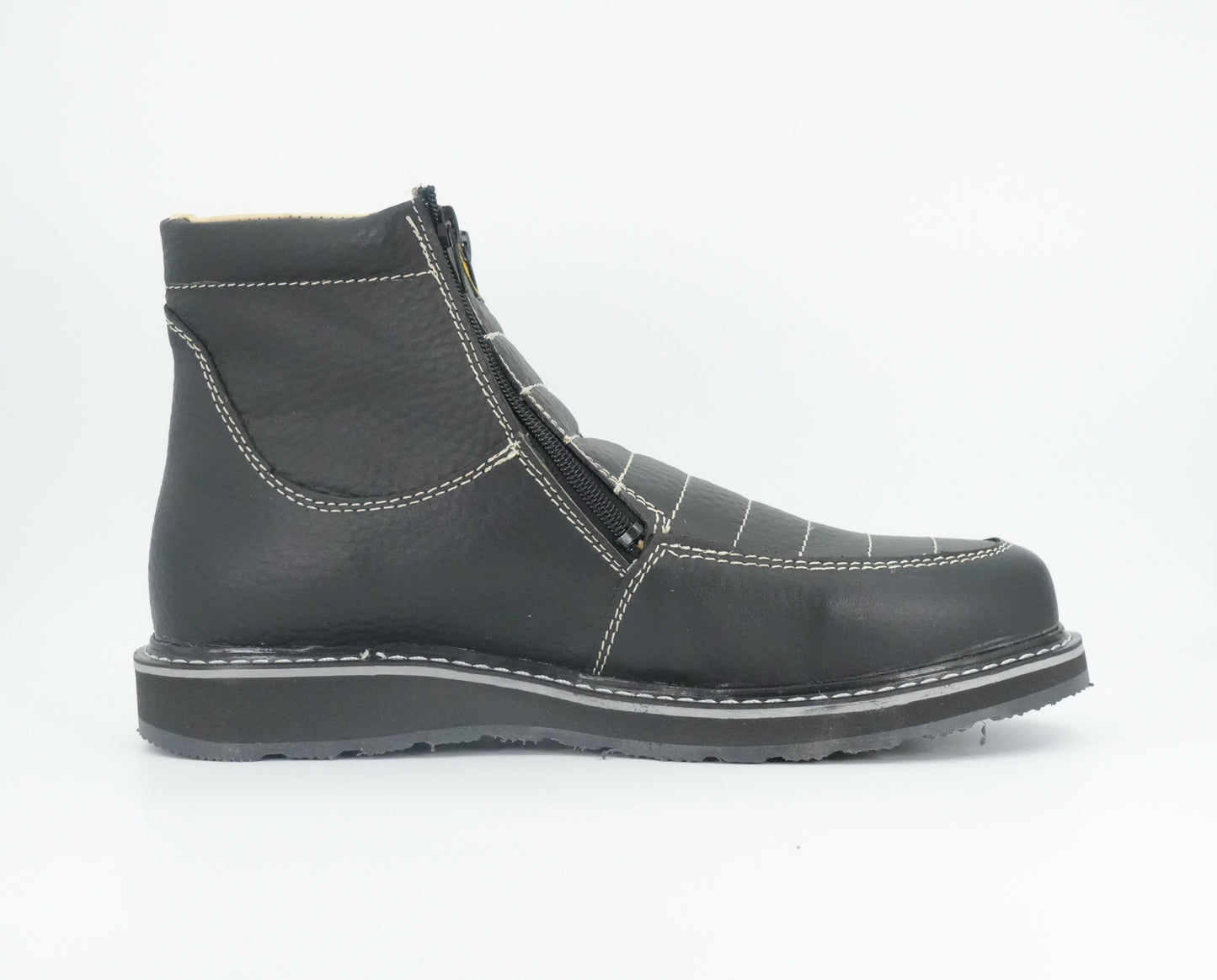Diego's Boots Men’s Short Round Toe Work Boot - Black