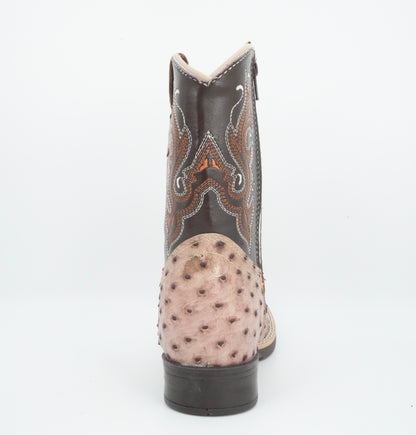 Chaparral Kid’s Ostrich Print Square Toe Orix Boot