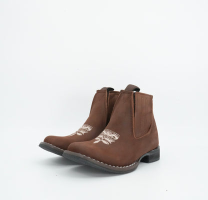 Quincy Kid's Crazy Brown Short Boot