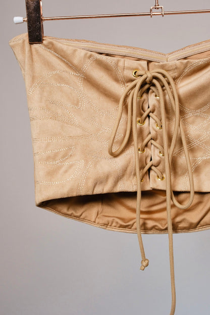 Blue B Women's Western Stitch Studded Sand Tube Top