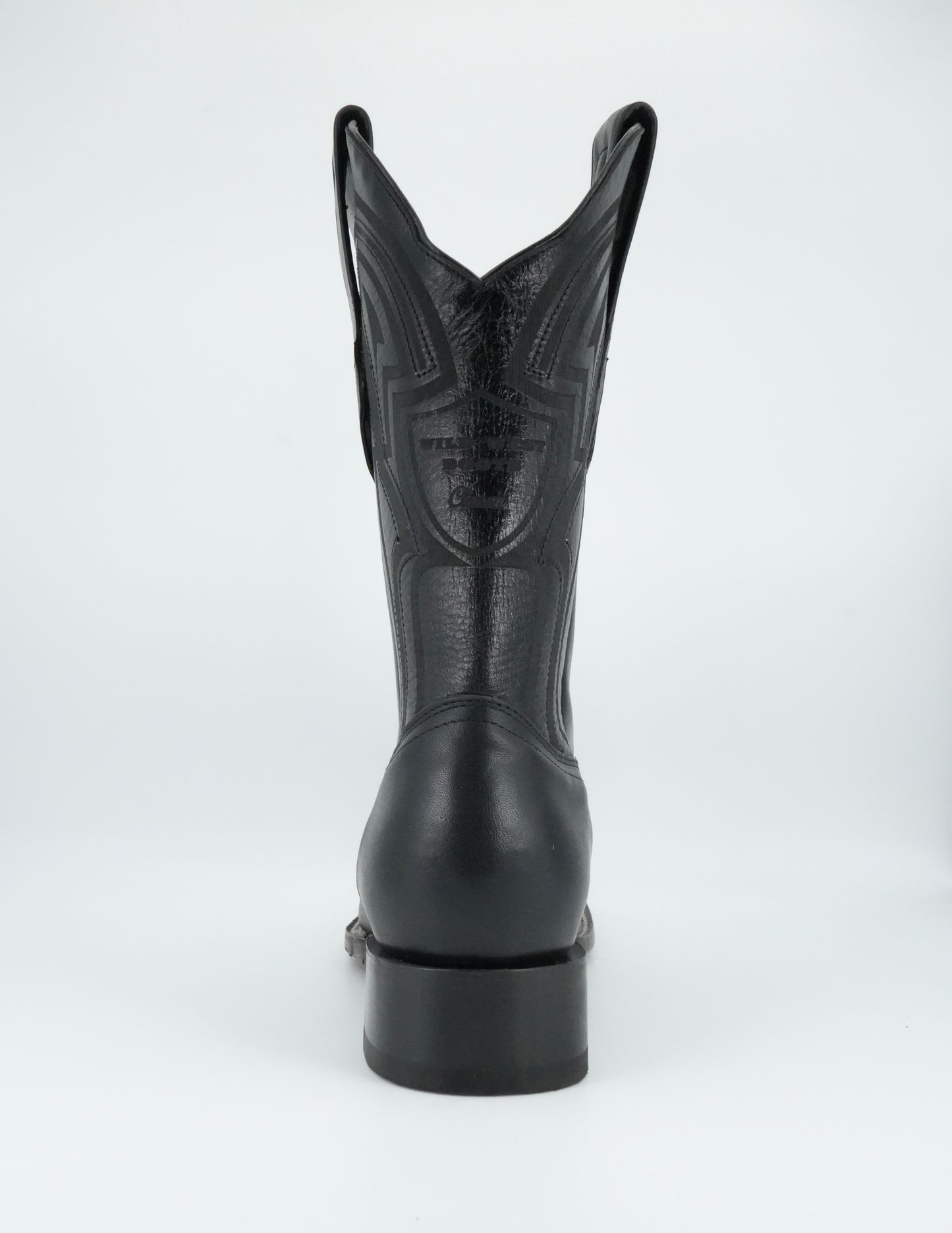 Wild West Men's Belmont Laser Black Wide Square Toe Boot