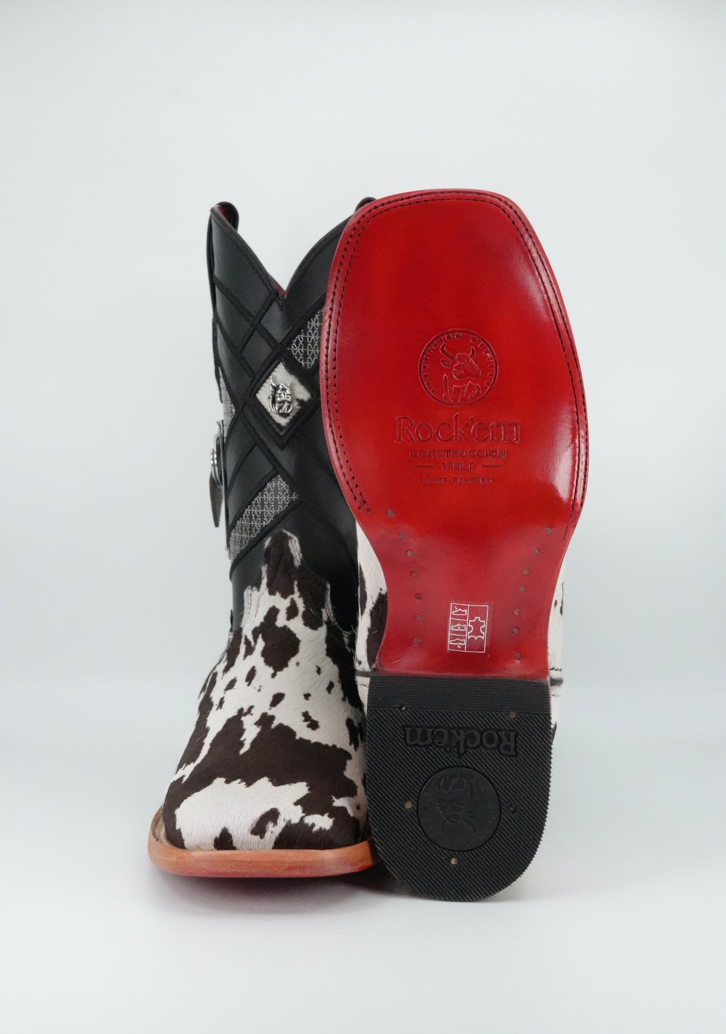 Rock'em Men's Cow Hair Red Bottom Boots Size 8.5 *AS SEEN ON IMAGE*