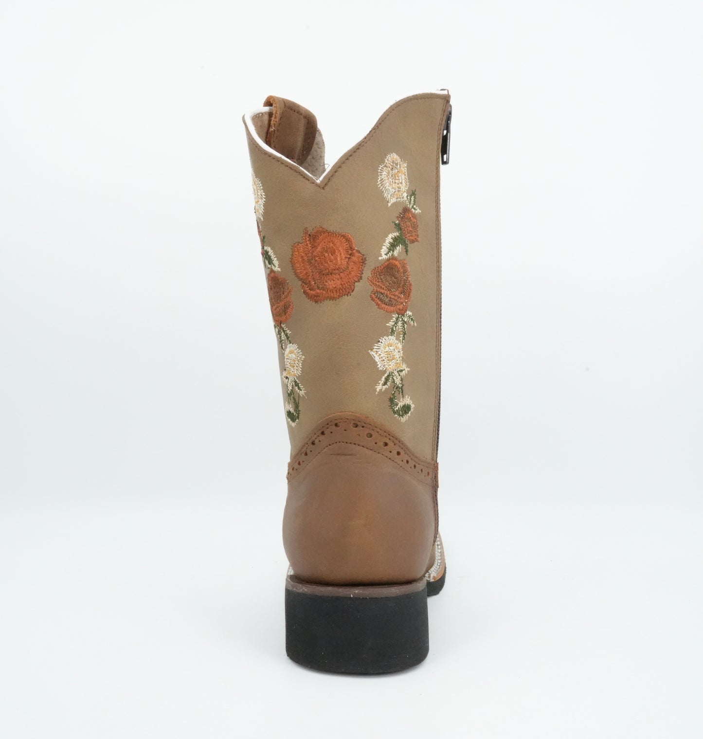 Chaparral Kid’s Crazy Leather Floral Brown Boot