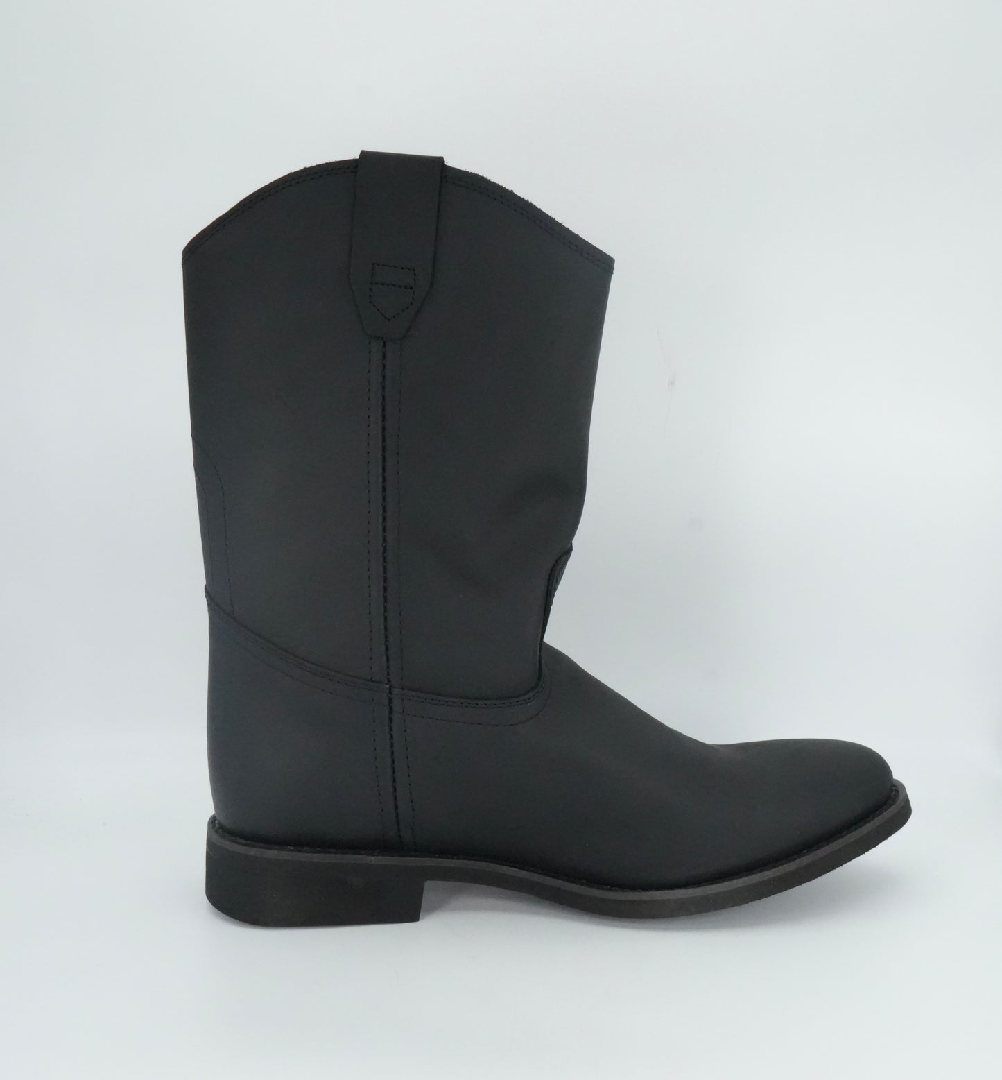 Establo Men's Grasso Pull Up Round Toe Work Boot - Black