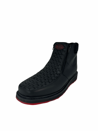 Rock'em Men’s Francia Red Bottom Short Boots Petatillo Black