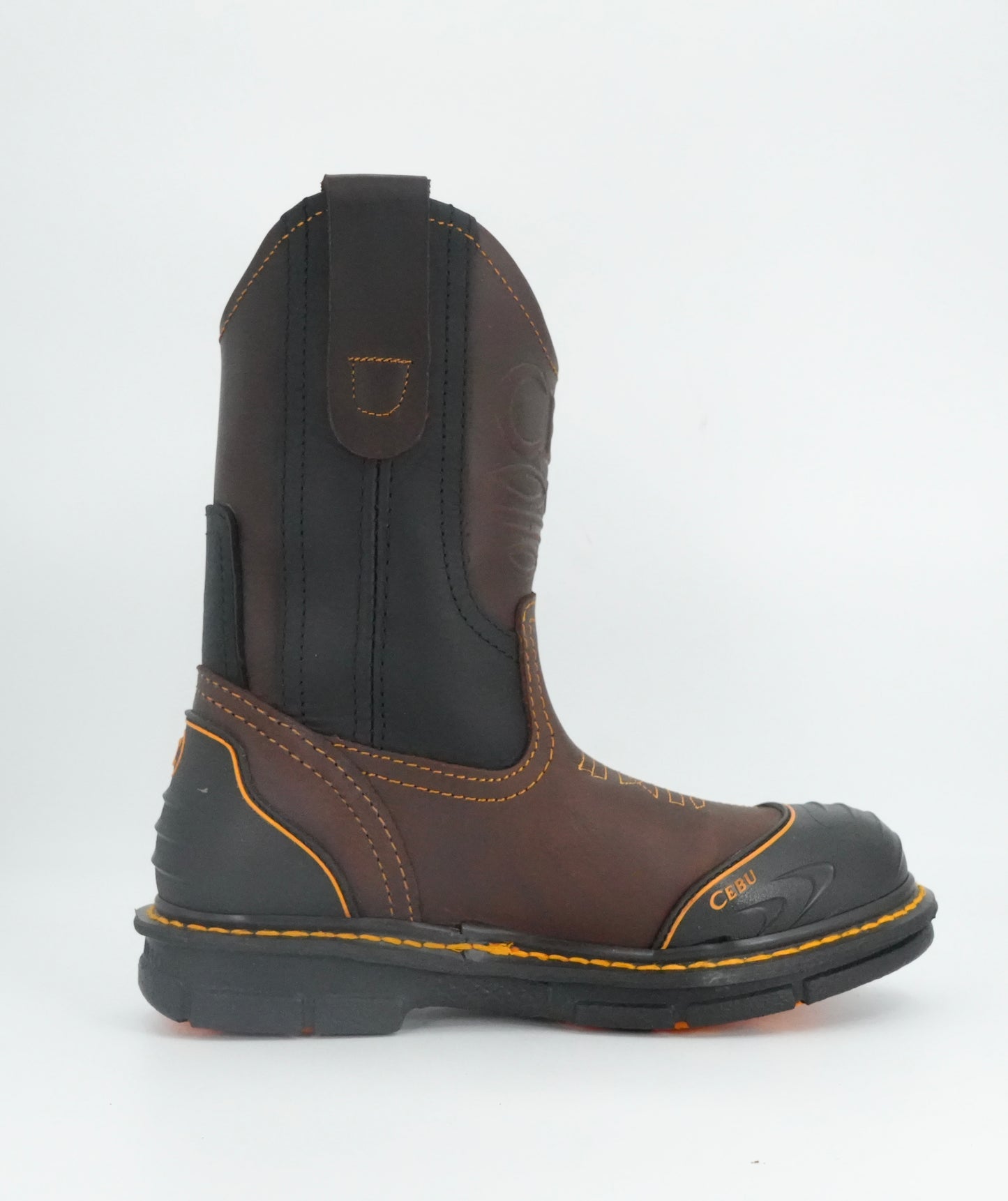 Cebu Men's Farmer Round Toe Work Boot - Brown