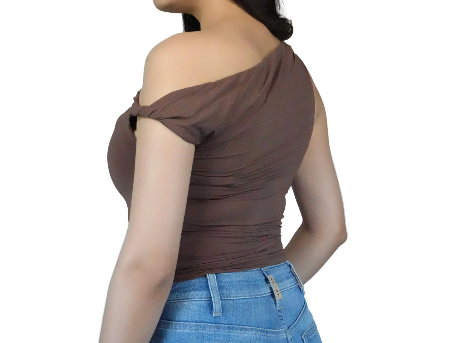 Women's Jaime Light Weight One Shoulder Top - Brown