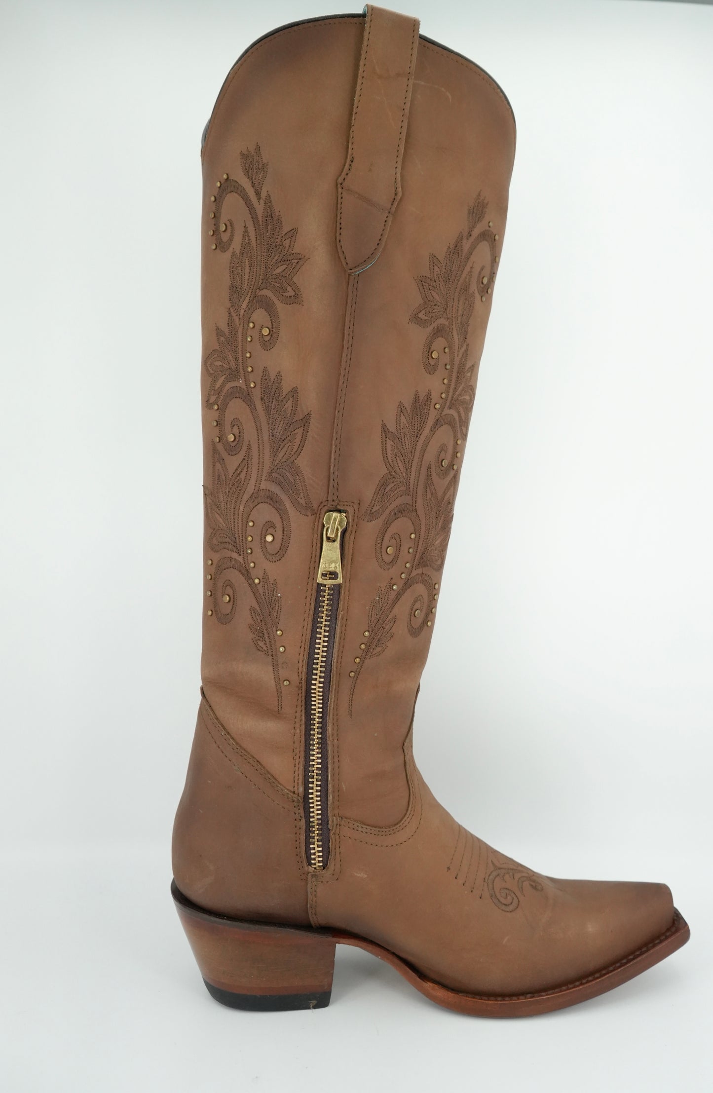 Quincy Women's Floral Tall Crazy Honey Snip Toe Boot