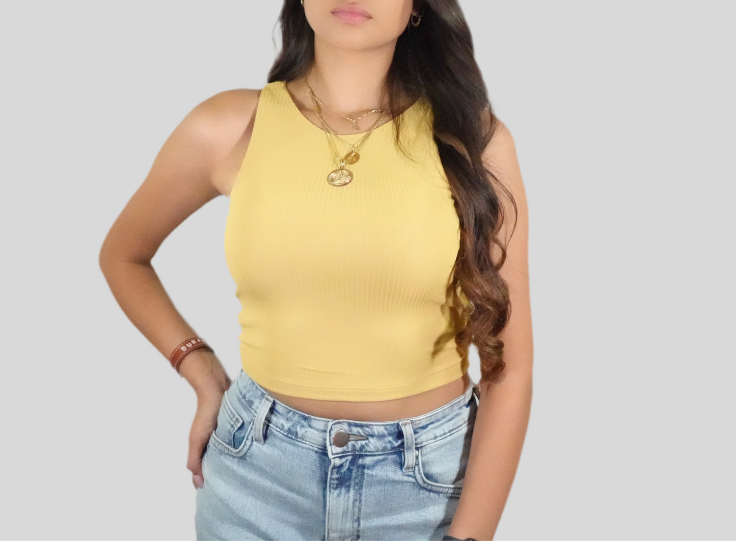 Blashe Scoop Neck Tank Top - Yellow