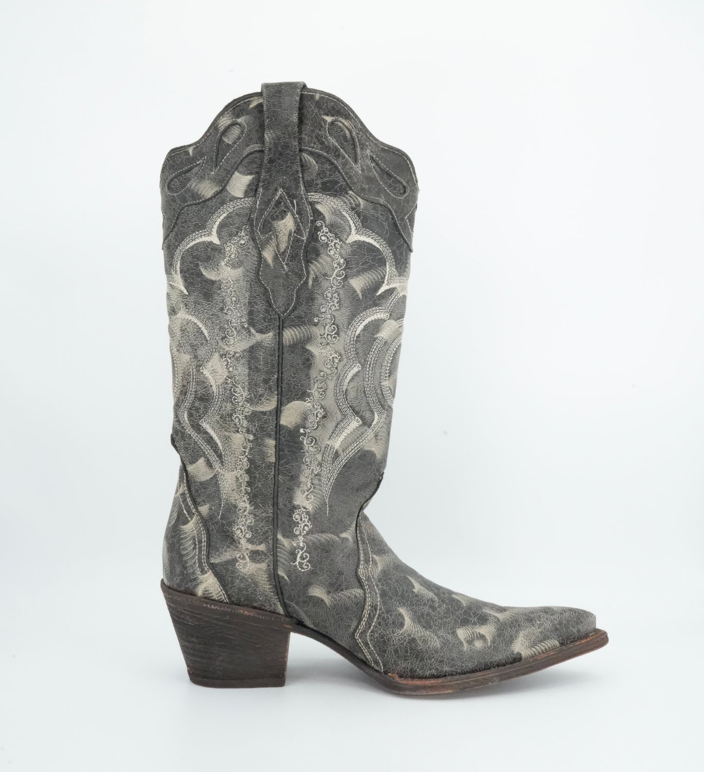 Frida Cuadra Women's Pointed Toe Grey Boot