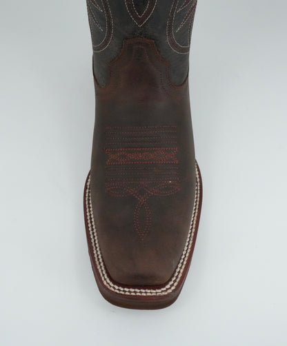 Denver Boots Men's Brown Grasso Semi Square Toe Boot