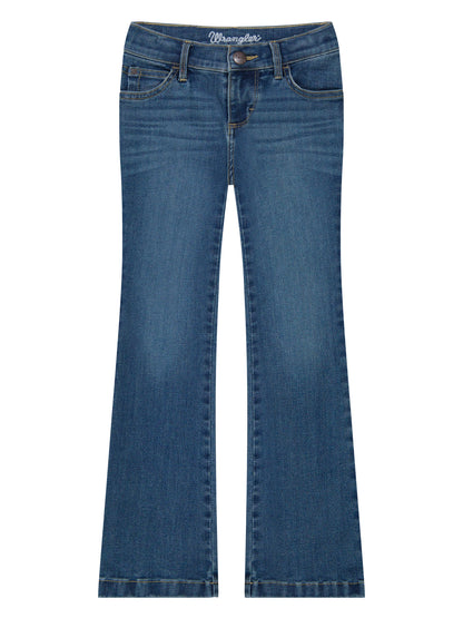 Wrangler Girl's Bespoke Bootcut Jean - Dark Blue