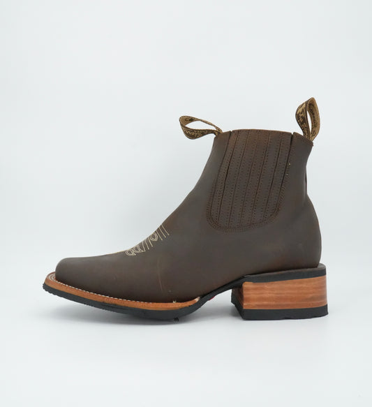 La Sierra Men’s Crazy Leather Tobacco Short Boot
