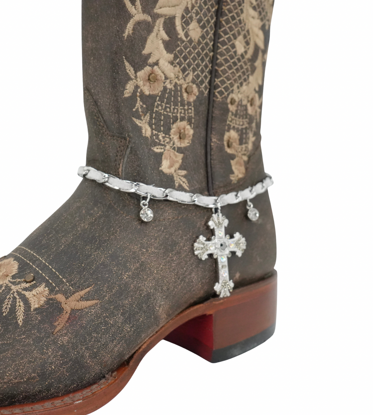 Women's Charm Chain Boot Accessories - Cross