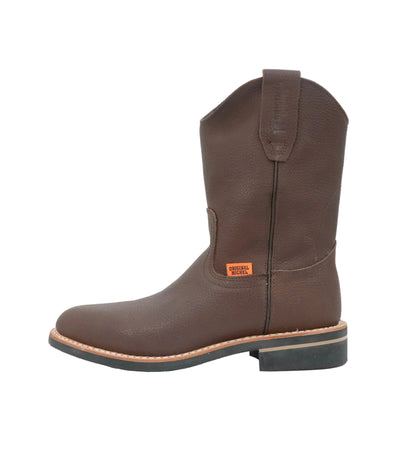 Original Michel Men's Grisly Pull Up Oval Toe Work Boot - Brown